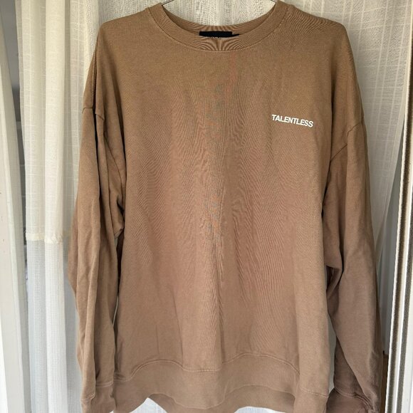 TALENTLESS Brown Sweatshirt Size XL - Picture 1 of 3